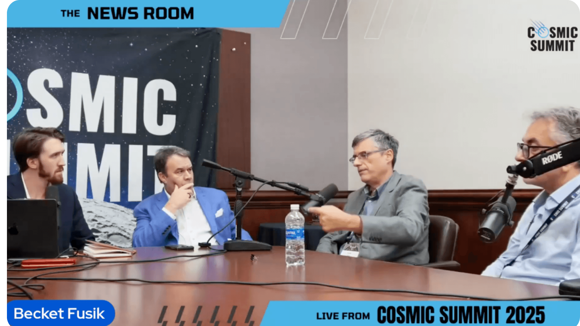 TTN News desk broadcasting live from Cosmic Summit